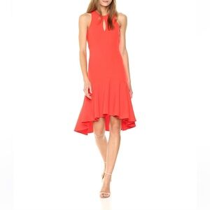 Trina Turk keyhole petal dress poppy red new with tags hi-low special occasion 2